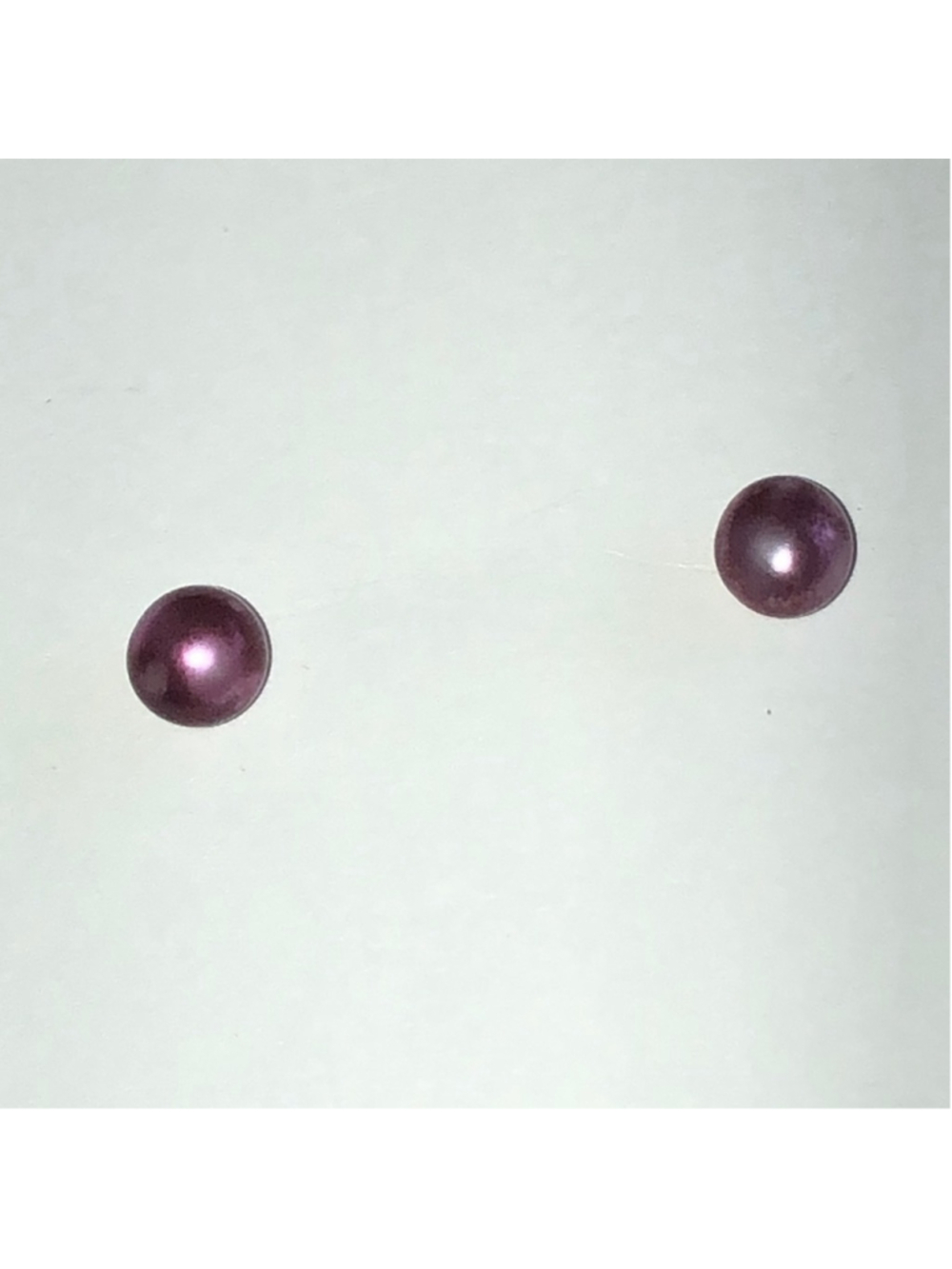 Magenta Genuine Pearl Dainty Stud Earrings